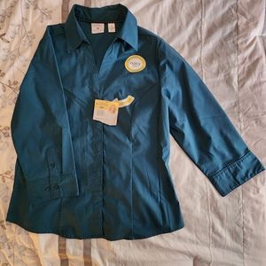 Riders Easy Care Aqua Blouse M